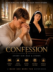 Man confesses his sins to a nun in a sex role play experience